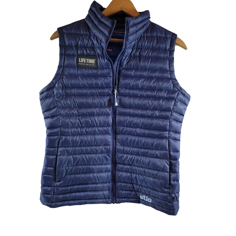 Stio Azura Insulated Vest Womens M Blue Excellent Pertex Quantum Puffer 100027